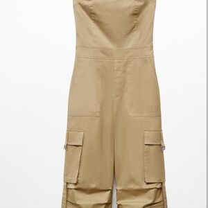 NWT! Strapless Cargo Jumpsuit